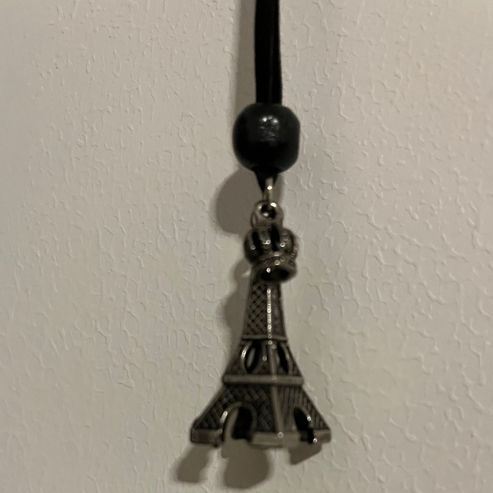 Long sweater necklace.